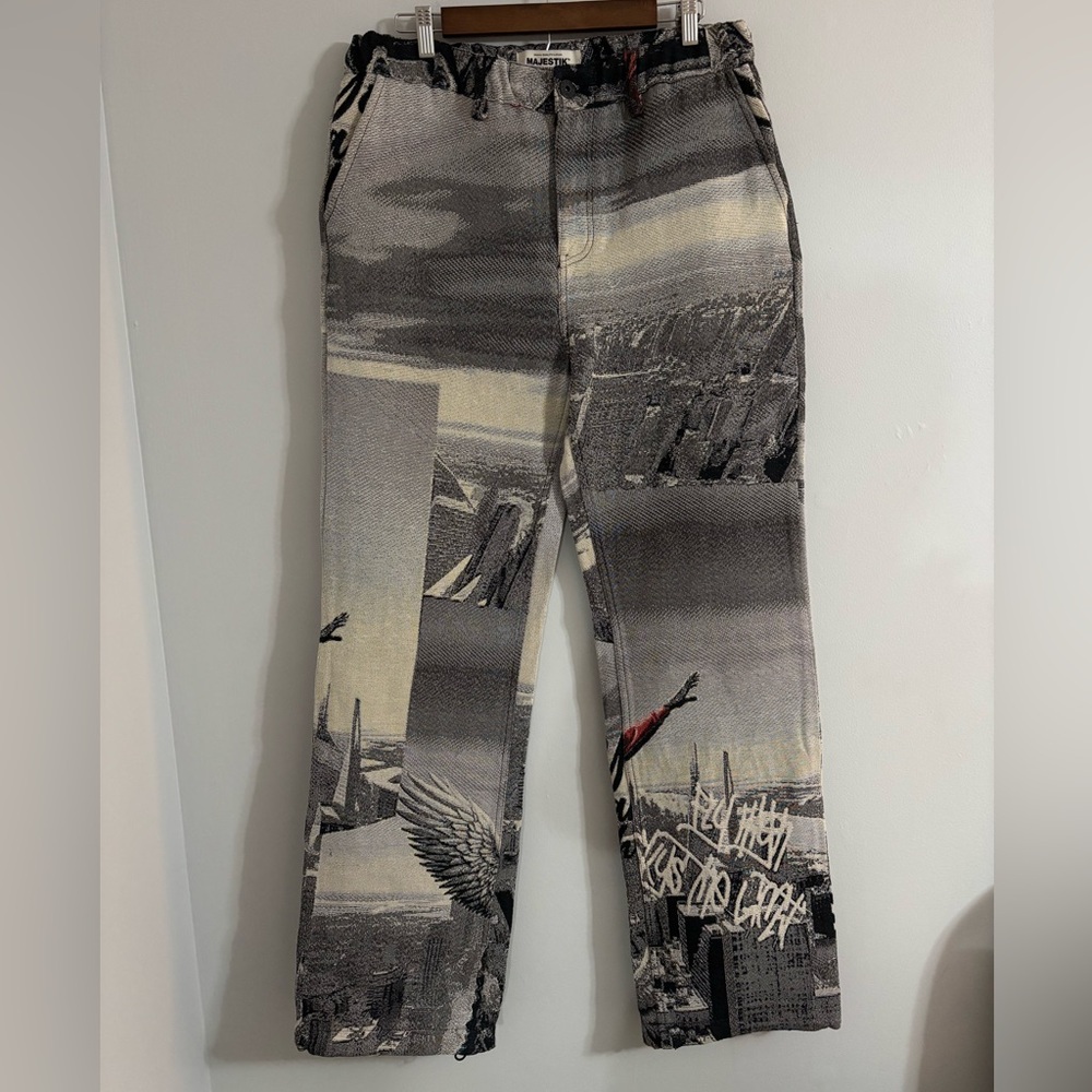 Stylish Gray Graphic Men's Pants